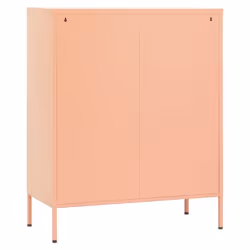 vidaXL Storage Cabinet Pink Steel Home Sideboard Cupboard Side Storage Cabinet - Additional view 6