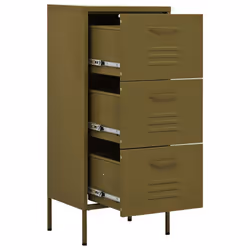 vidaXL Storage Cabinet Olive Green Steel Furniture Sideboard Side Cabinet - Additional view 6