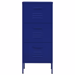 vidaXL Storage Cabinet Navy Blue Steel Home Furniture Sideboard Side Cabinet