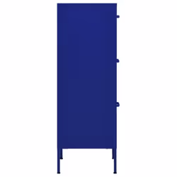 vidaXL Storage Cabinet Navy Blue Steel Home Furniture Sideboard Side Cabinet - Additional view 4