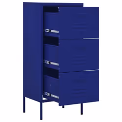 vidaXL Storage Cabinet Navy Blue Steel Home Furniture Sideboard Side Cabinet - Additional view 6