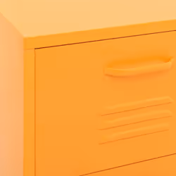 vidaXL Storage Cabinet Mustard Yellow Steel Furniture Sideboard Side Cabinet