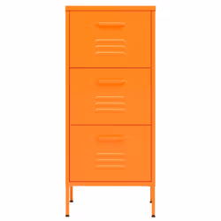 vidaXL Storage Cabinet Orange Steel Home Furniture Sideboard Side Cabinet