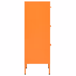 vidaXL Storage Cabinet Orange Steel Home Furniture Sideboard Side Cabinet - Additional view 4