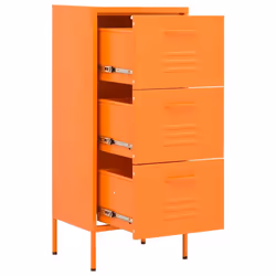 vidaXL Storage Cabinet Orange Steel Home Furniture Sideboard Side Cabinet - Additional view 6