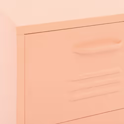 vidaXL Storage Cabinet Pink Steel Home Decor Furniture Sideboard Side Cabinet