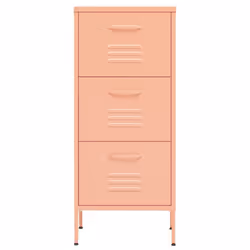 vidaXL Storage Cabinet Pink Steel Home Decor Furniture Sideboard Side Cabinet