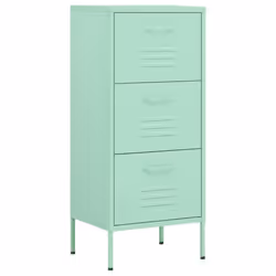 vidaXL Storage Cabinet Mint Steel Home Decor Furniture Sideboard Side Cabinet