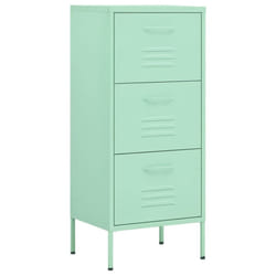 vidaXL Storage Cabinet Mint Steel Home Decor Furniture Sideboard Side Cabinet
