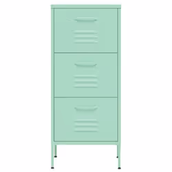 vidaXL Storage Cabinet Mint Steel Home Decor Furniture Sideboard Side Cabinet