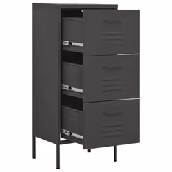 vidaXL Storage Cabinet Anthracite Steel Home Furniture Sideboard Side Cabinet - Additional view 6