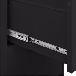 vidaXL Storage Cabinet Black Steel Indoor Furniture Sideboard Side Cabinet - Additional view 8