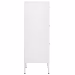 vidaXL Storage Cabinet White Steel Indoor Furniture Sideboard Side Cabinet - Additional view 4