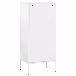 vidaXL Storage Cabinet White Steel Indoor Furniture Sideboard Side Cabinet - Additional view 5