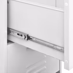 vidaXL Storage Cabinet White Steel Indoor Furniture Sideboard Side Cabinet - Additional view 8