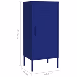 vidaXL Storage Cabinet Navy Blue Steel Home Cupboard Bookcase Book Cabinet - Additional view 7