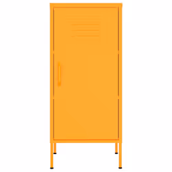 vidaXL Storage Cabinet Mustard Yellow Steel Cupboard Bookcase Book Cabinet