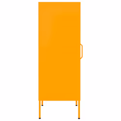 vidaXL Storage Cabinet Mustard Yellow Steel Cupboard Bookcase Book Cabinet - Additional view 4