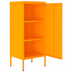 vidaXL Storage Cabinet Mustard Yellow Steel Cupboard Bookcase Book Cabinet - Additional view 6