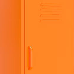 vidaXL Storage Cabinet Orange Steel Sideboard Cupboard Bookcase Book Cabinet