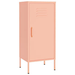 vidaXL Storage Cabinet Pink Steel Sideboard Cupboard Bookcase Book Cabinet