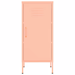 vidaXL Storage Cabinet Pink Steel Sideboard Cupboard Bookcase Book Cabinet