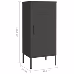 vidaXL Storage Cabinet Steel Sideboard Bookcase Book Cabinet Multi Colours - anthracite - Additional view 7