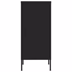 vidaXL Storage Cabinet Black Steel Sideboard Cupboard Bookcase Book Cabinet