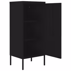 vidaXL Storage Cabinet Black Steel Sideboard Cupboard Bookcase Book Cabinet - Additional view 5