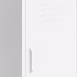 vidaXL Storage Cabinet White Steel Sideboard Cupboard Bookcase Book Cabinet