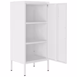 vidaXL Storage Cabinet White Steel Sideboard Cupboard Bookcase Book Cabinet - Additional view 6