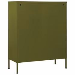 vidaXL Chest of Drawers Olive Green Steel Home Storage Side Cabinet Sideboard - Additional view 4