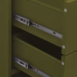 vidaXL Chest of Drawers Olive Green Steel Home Storage Side Cabinet Sideboard - Additional view 7