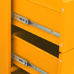 vidaXL Chest of Drawers Mustard Yellow Steel Storage Side Cabinet Sideboard