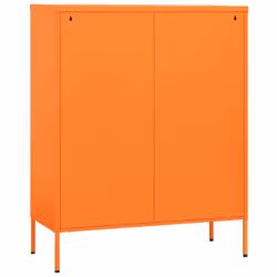 vidaXL Chest of Drawers Orange Steel Home Decor Storage Side Cabinet Sideboard - Additional view 4