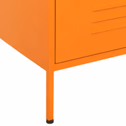 vidaXL Chest of Drawers Orange Steel Home Decor Storage Side Cabinet Sideboard - Additional view 5