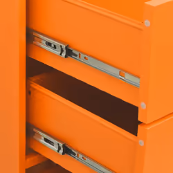 vidaXL Chest of Drawers Orange Steel Home Decor Storage Side Cabinet Sideboard - Additional view 7