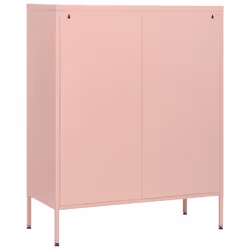 vidaXL Chest of Drawers Pink Steel Living Room Sideboard Side Storage Cabinet - Additional view 4