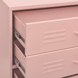 vidaXL Chest of Drawers Pink Steel Living Room Sideboard Side Storage Cabinet - Additional view 8