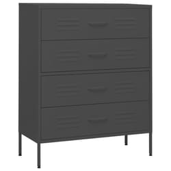 vidaXL Chest of Drawers Anthracite Steel Living Room Sideboard Storage Cabinet