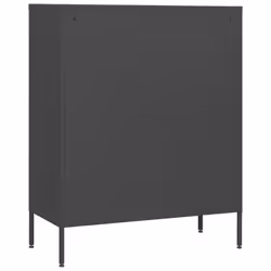 vidaXL Chest of Drawers Anthracite Steel Living Room Sideboard Storage Cabinet - Additional view 4