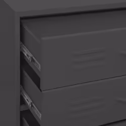 vidaXL Chest of Drawers Anthracite Steel Living Room Sideboard Storage Cabinet - Additional view 7