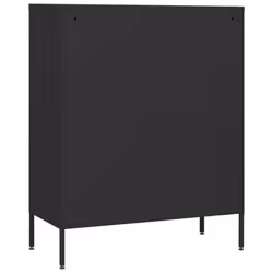 vidaXL Chest of Drawers Black Steel Living Room Sideboard Side Storage Cabinet - Additional view 4