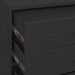vidaXL Chest of Drawers Black Steel Living Room Sideboard Side Storage Cabinet - Additional view 7