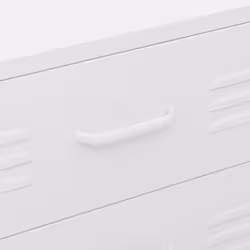 vidaXL Chest of Drawers White Steel Living Room Sideboard Side Storage Cabinet - Additional view 7