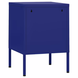 vidaXL 1/2x Nightstand Steel Bedside Bed Side Storage Cabinet Multi Colours - navy blue, 1 - Additional view 4