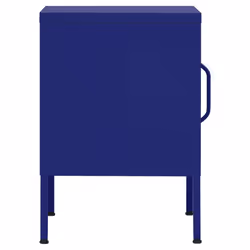 vidaXL 1/2x Nightstand Steel Bedside Bed Side Storage Cabinet Multi Colours - navy blue, 1 - Additional view 5