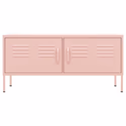 vidaXL TV Cabinet Pink Steel TV Stands Unit Stereo Hifi Cabinet Media Unit - Additional view 4