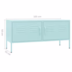 vidaXL TV Cabinet Mint Steel TV Stands Unit Stereo Hifi Cabinet Media Unit - Additional view 9