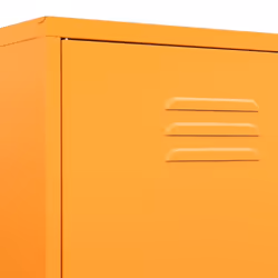vidaXL Wardrobe Mustard Yellow Steel Bedroom Hanger Clothing Storage Cabinet - Additional view 7